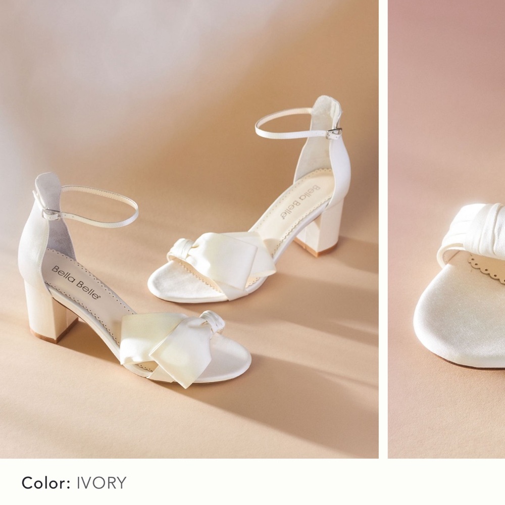 Bella Belle Zoya Women's Ivory Block Heel Sandals